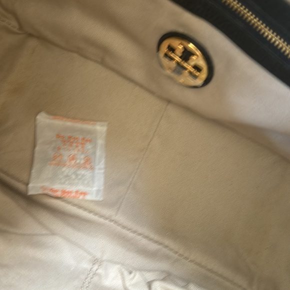 Tory Burch Horsebit Jaden Black Pebbled Leather Satchel Shoulder Bag - Picture 3 of 7